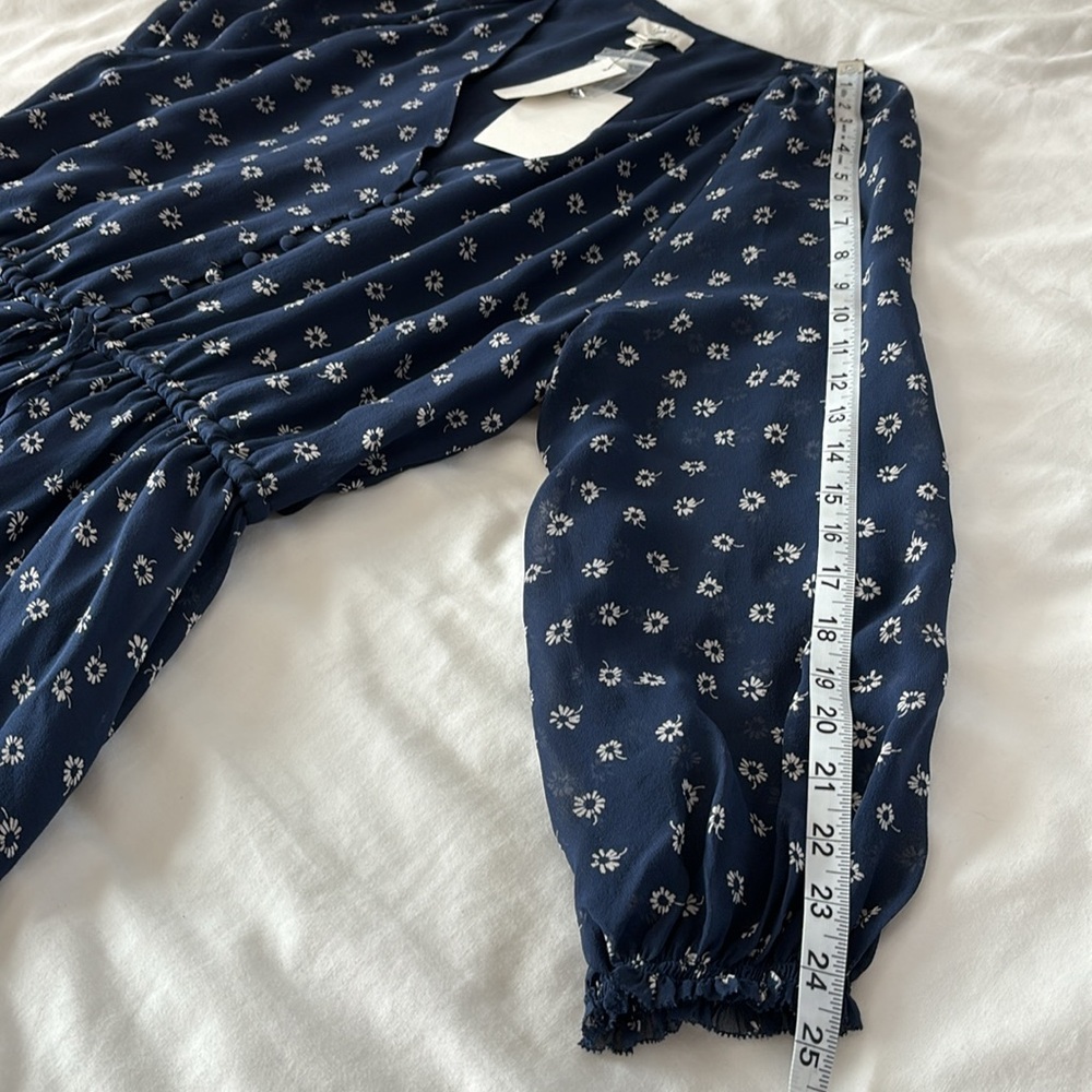 NWT Joie Alithea Dress Floral Navy Size Large (New With Tags) - Picture 15 of 16